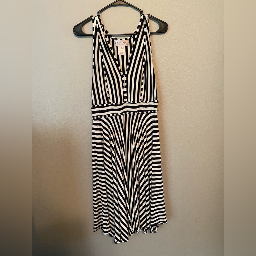 Philosophy Black/White Striped Dress